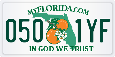FL license plate 0501YF