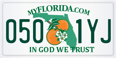 FL license plate 0501YJ