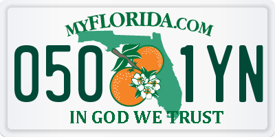 FL license plate 0501YN