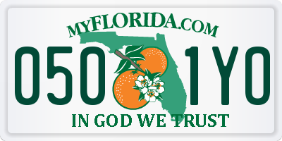 FL license plate 0501YO