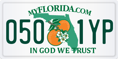 FL license plate 0501YP