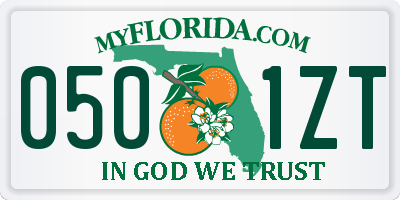 FL license plate 0501ZT