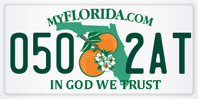 FL license plate 0502AT