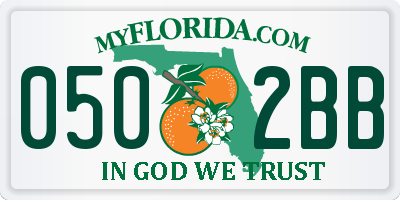FL license plate 0502BB