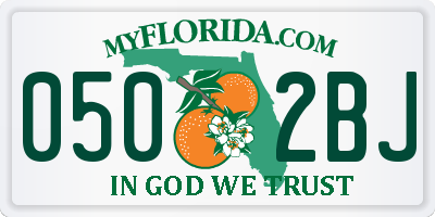 FL license plate 0502BJ