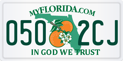 FL license plate 0502CJ