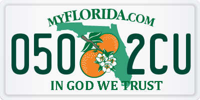 FL license plate 0502CU