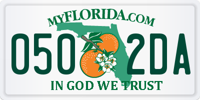 FL license plate 0502DA