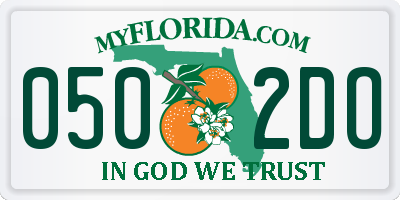 FL license plate 0502DO