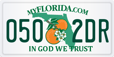 FL license plate 0502DR