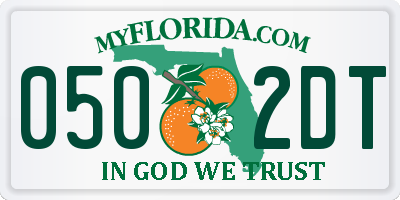 FL license plate 0502DT