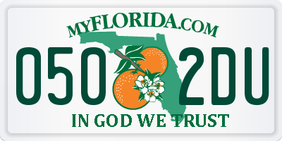 FL license plate 0502DU