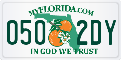 FL license plate 0502DY