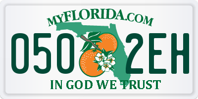 FL license plate 0502EH