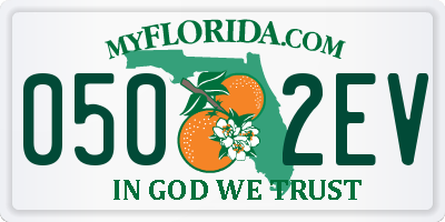 FL license plate 0502EV