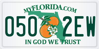 FL license plate 0502EW