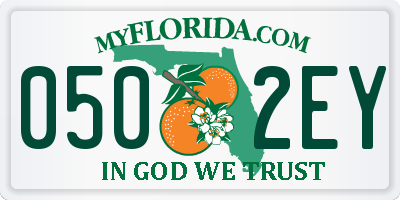 FL license plate 0502EY