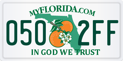 FL license plate 0502FF