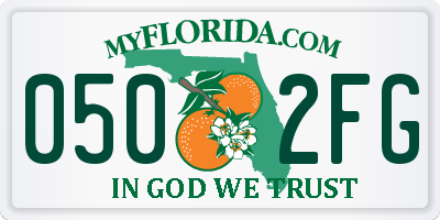 FL license plate 0502FG