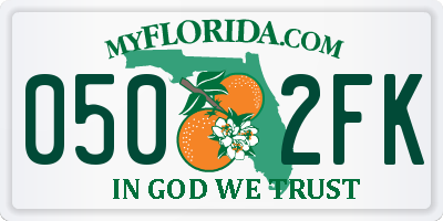 FL license plate 0502FK