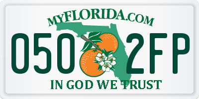 FL license plate 0502FP