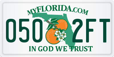 FL license plate 0502FT