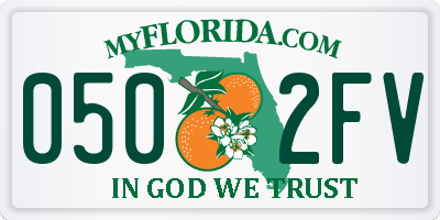 FL license plate 0502FV