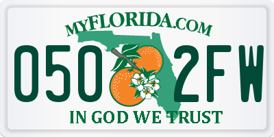 FL license plate 0502FW