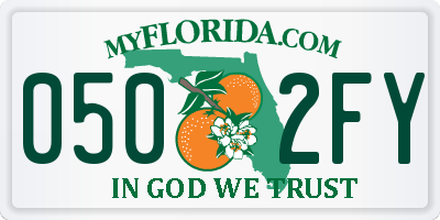FL license plate 0502FY