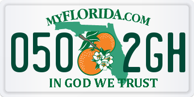 FL license plate 0502GH