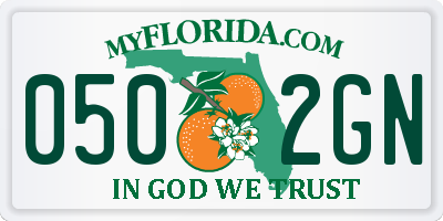 FL license plate 0502GN