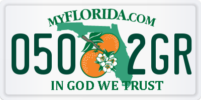 FL license plate 0502GR