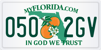 FL license plate 0502GV