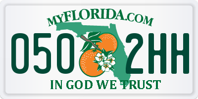 FL license plate 0502HH