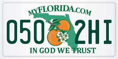 FL license plate 0502HI
