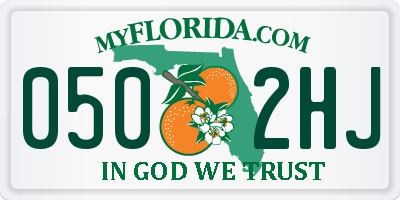 FL license plate 0502HJ