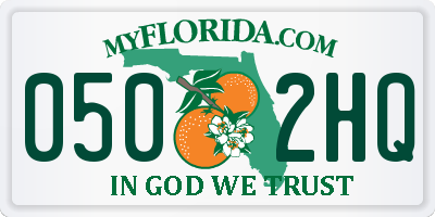 FL license plate 0502HQ