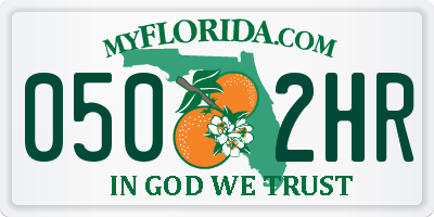 FL license plate 0502HR