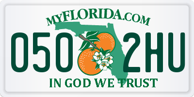 FL license plate 0502HU