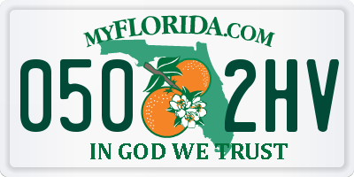 FL license plate 0502HV