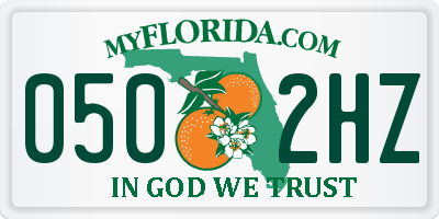 FL license plate 0502HZ