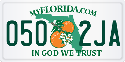 FL license plate 0502JA