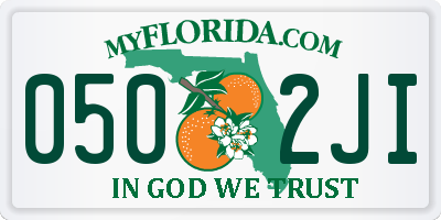 FL license plate 0502JI