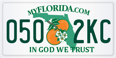 FL license plate 0502KC