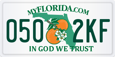 FL license plate 0502KF