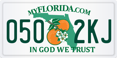 FL license plate 0502KJ
