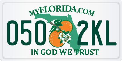 FL license plate 0502KL