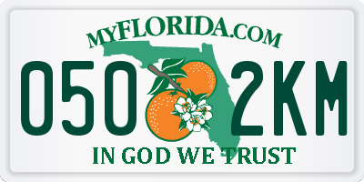 FL license plate 0502KM