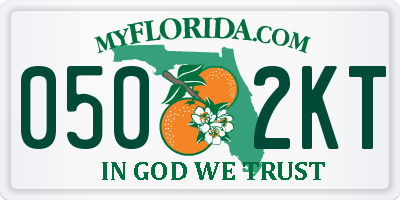 FL license plate 0502KT