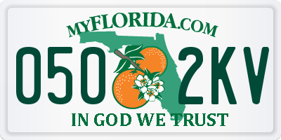 FL license plate 0502KV
